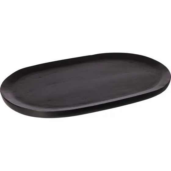 ERNST oval bakke i mangotr 40x25 cm, sort