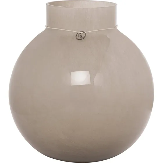 ERNST rund glasvase 24 H25 cm  Beige