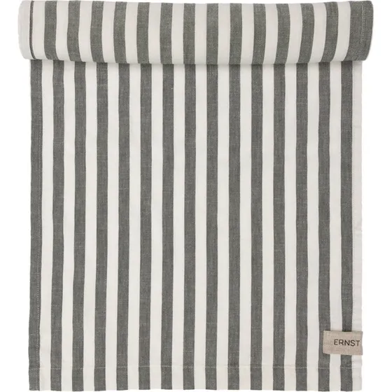 Ernst bordløber 45x150 cm - grøn/hvid, 100% bomuld