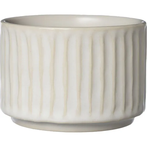 ERNST lille riflede skål 7,5 cm – naturhvid