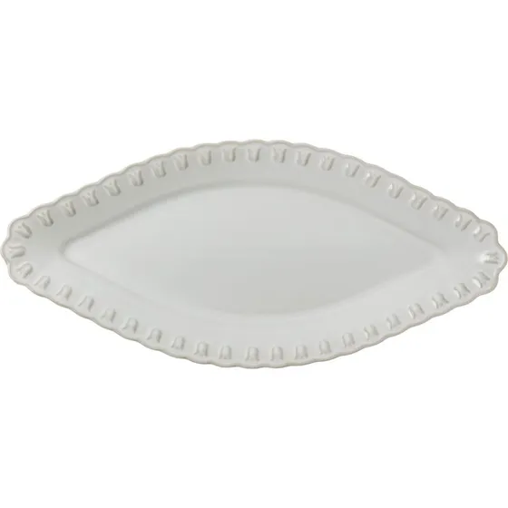 PotteryJo Tulipa ovalt fad 20x45 cm - hvid