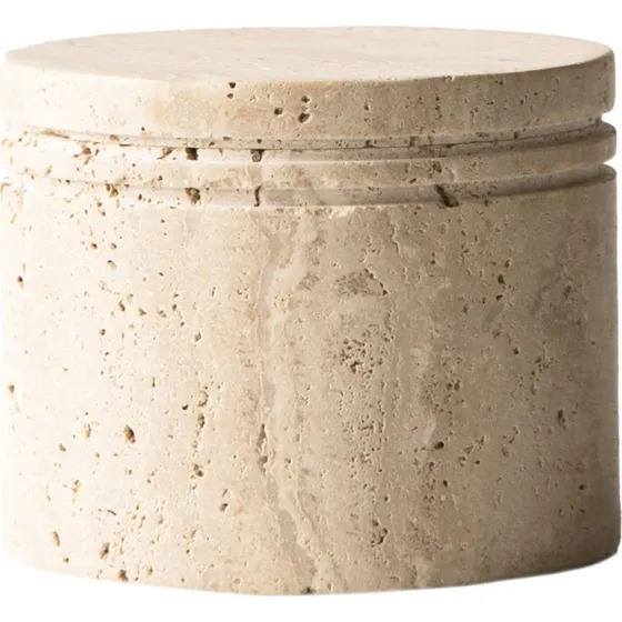 Tell Me More Travertin opbevaringskrukke med lg 13 cm