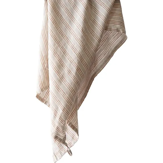 Tell Me More Viskestykke i hør 50x70 cm Hazelnut Stripe