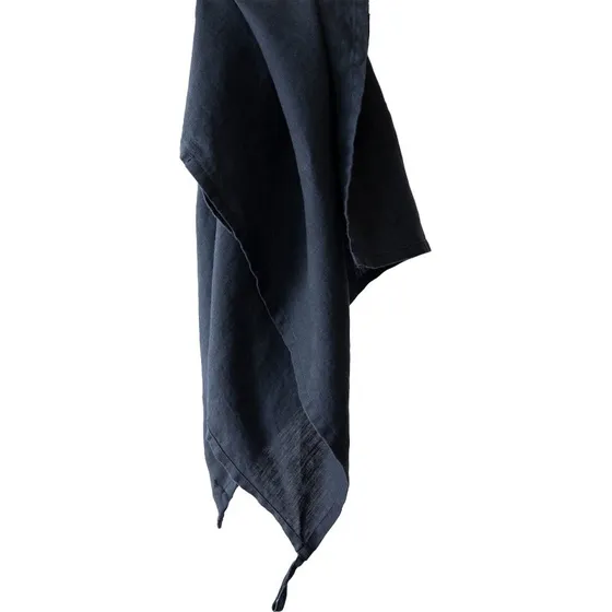 Tell Me More Viskestykke i hør 50x70 cm – Night Blue