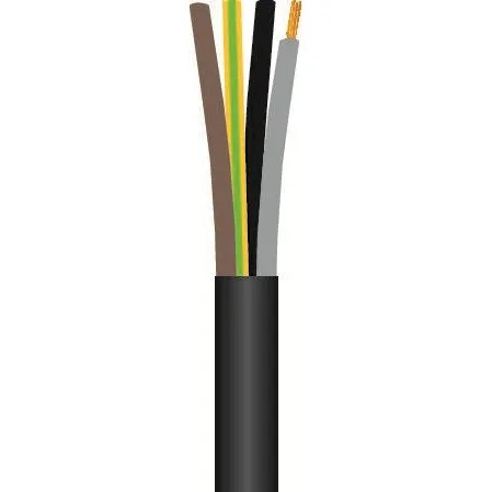 Gummikabel H07RN-F 4G1,5 (4x1,5 mm²) sort