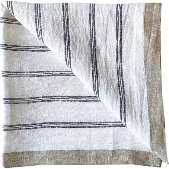 Tell Me More Maya linnedserviet 50x50 cm – Navy Stripe