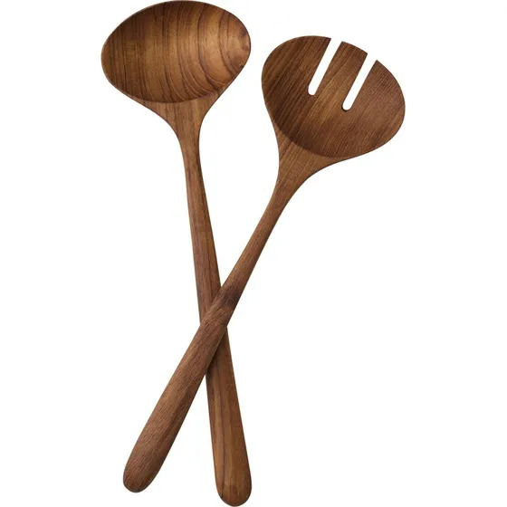 Tell Me More Teak salatbestik 2 dele, 30 cm