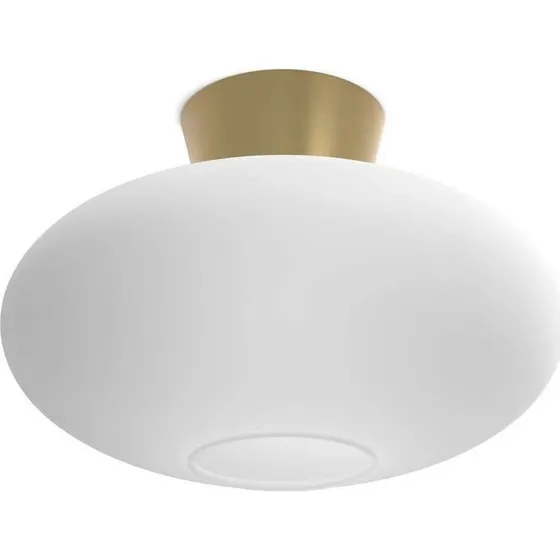 Belid Bullo XL plafond Ø38 cm - Messing/Opal