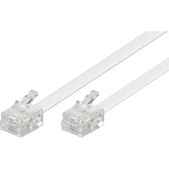 Deltaco Telefonledning RJ11 3 m – Hvid
