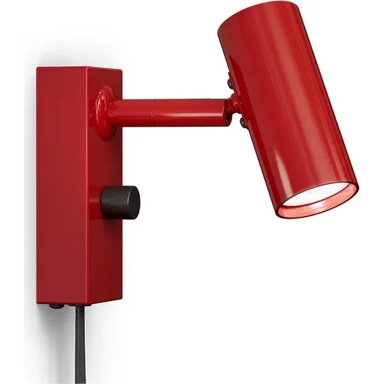 Belid Cato væglampe - Blank rubinrød / mat sort