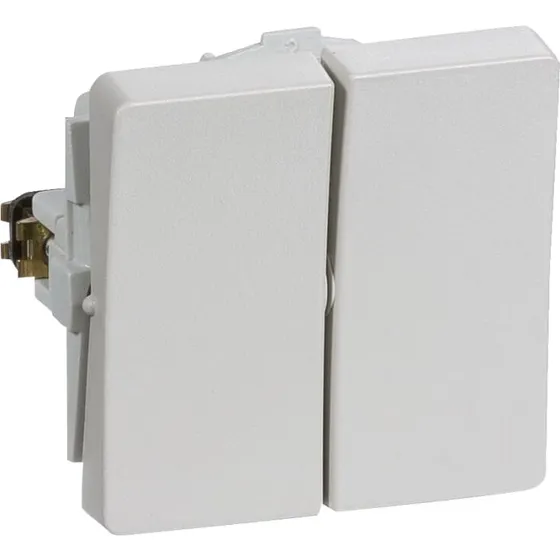 Fuga dobbelt korrespondance afbryder 13A, hvid (gammel type)