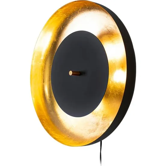 By Rydéns Shelby væglampe 50 cm - mat sort/guld