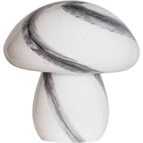 By Rydns Mira Mushroom bordlampe 30 cm Hvid/Sort
