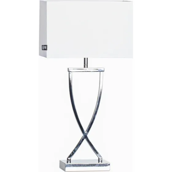 By Rydns Omega Bordlampe 52 cm - Krom/Hvid