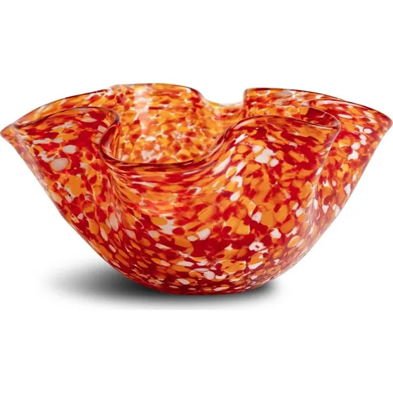 Byon Cara skål S Ø17 cm - rød/orange (håndlavet)