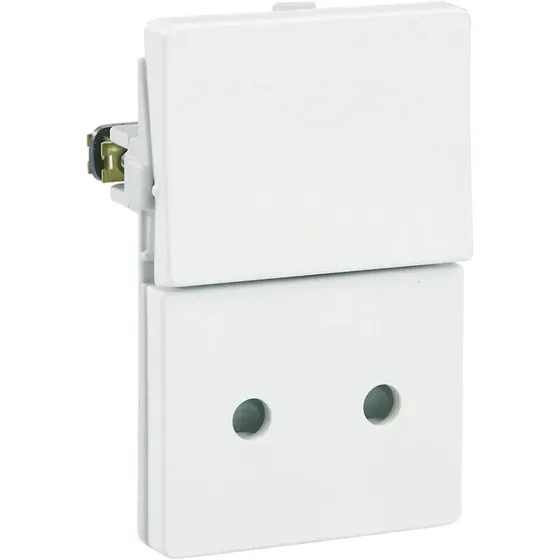 LK Fuga 1,5-modul stikkontakt med afbryder, hvid