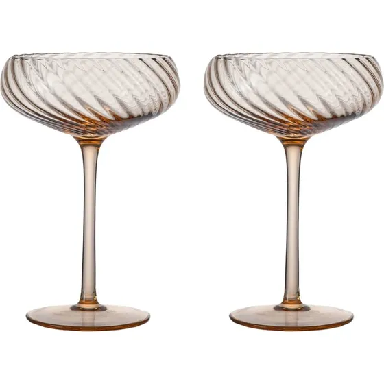 Byon Opacity champagneglas 30 cl – 2-pak (fersken)