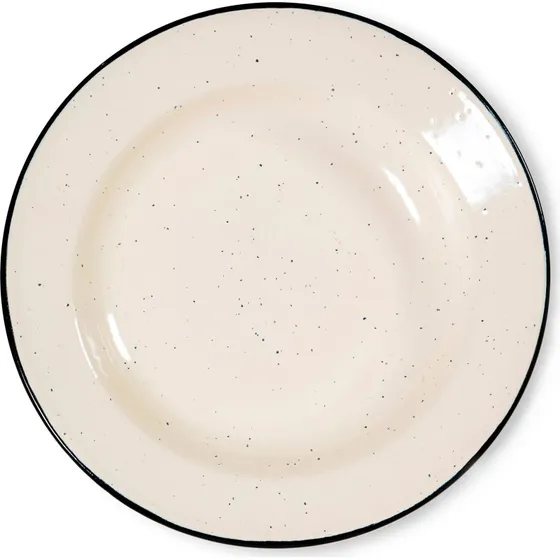 Sagaform Doris emaljetallerken 20 cm  Beige