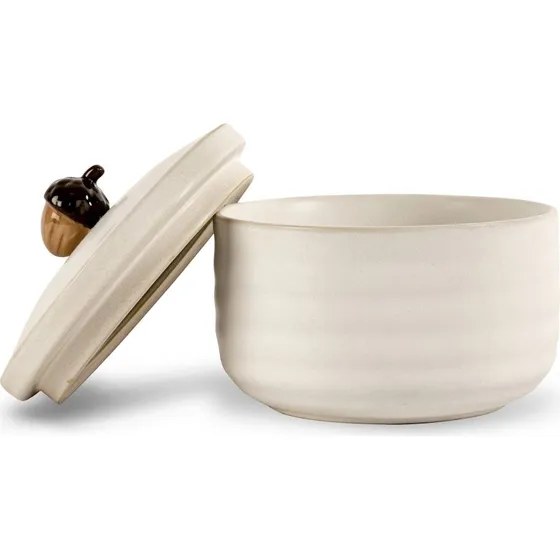 Sagaform Ellen agernkrukke med lg 13,5 cm Offwhite