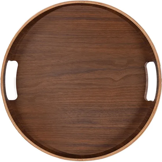 Sagaform Hanna rund bakke Ø35 cm – mørkebrun