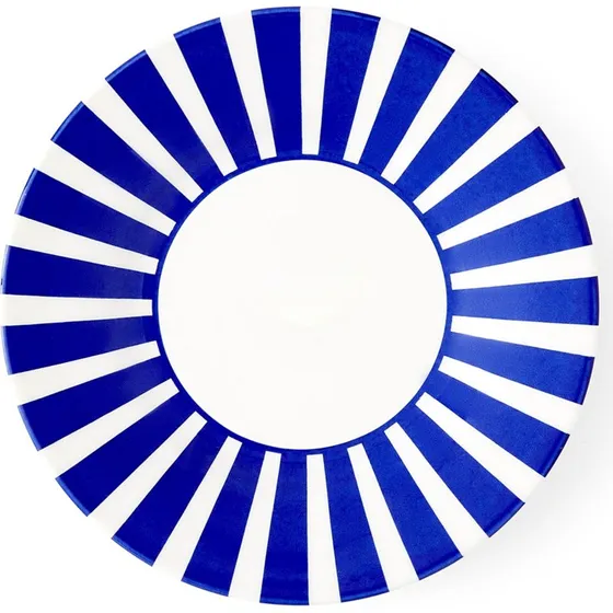 Spode Steccato asiet 18 cm — bred blå stribe