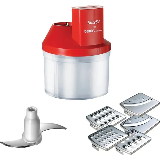 Bamix SliceSy tilbehør - Rød (5 knivblade, 6 dl)