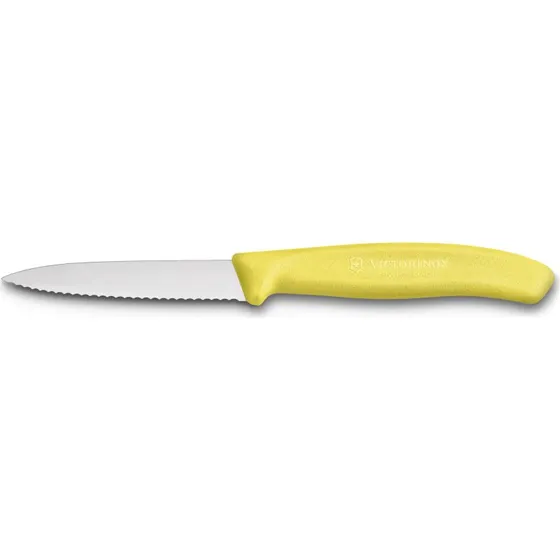 Victorinox Swiss Classic urtekniv 8 cm, takket, gul