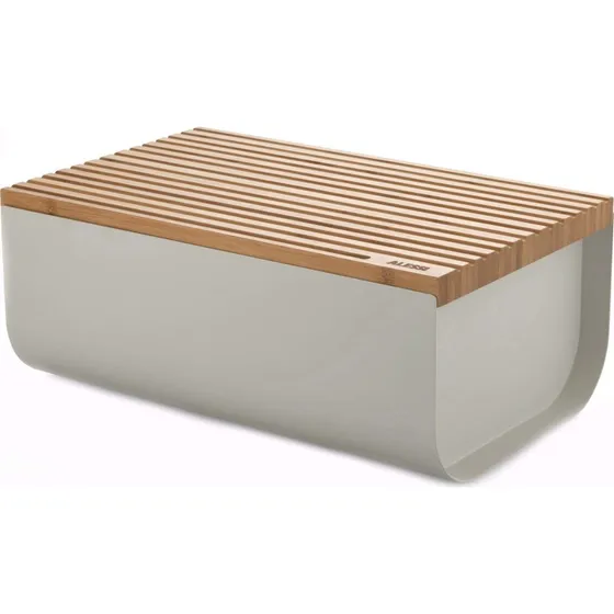 Alessi Mattina Brdkasse 34x21x14 cm - Mrkegr med bambuslg