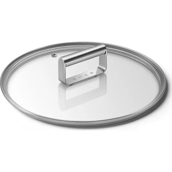 Smeg glaslåg 24 cm - originalt sølv låg