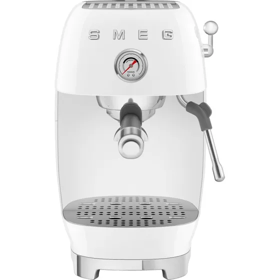Smeg ECF03 50's stil halvautomatisk espressomaskine, hvid