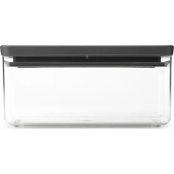 Brabantia Tasty+ stabelbar opbevaringskrukke 1,5 L mørkegrå