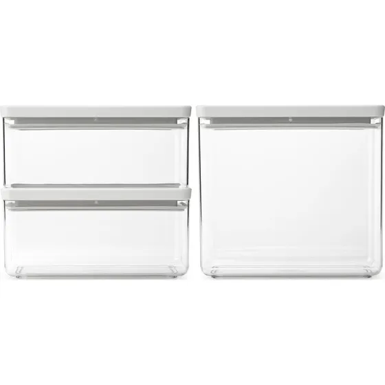 Brabantia Tasty+ opbevaringsst 3 dele, lysegr lg