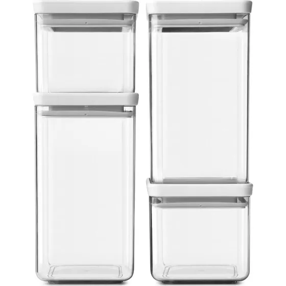 Brabantia Tasty+ opbevaringssæt, 4 stk. – lysegrå låg