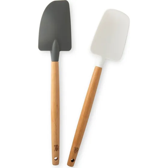 Nordic Ware Dejskraber 2-pak, silikone med bøgetræ (36,8 cm)