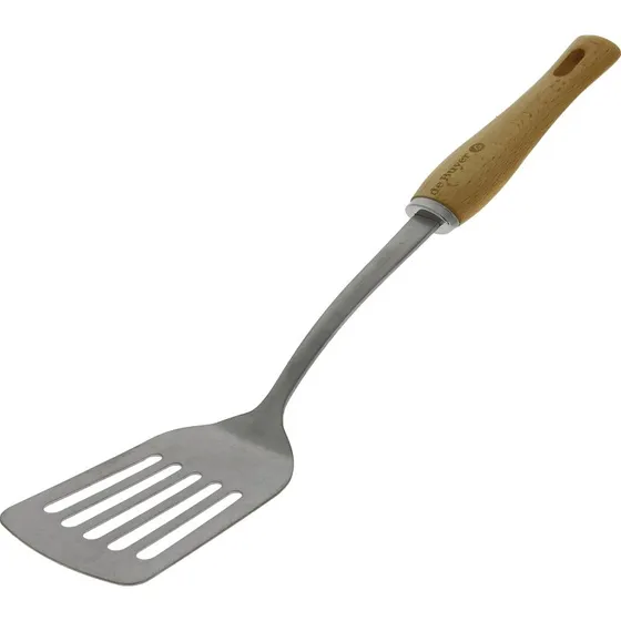 De Buyer B Bois perforeret stegespade, træhåndtag 35 cm