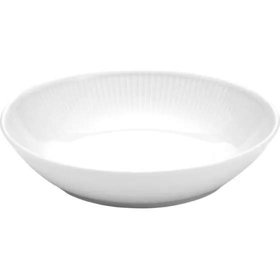 Pillivuyt Plissé Dyb Tallerken 23 cm - Hvid