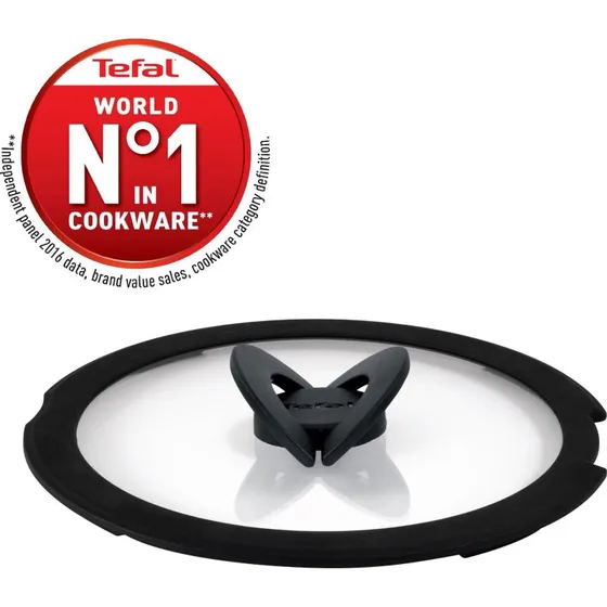 Tefal Ingenio glaslåg 28 cm - sort
