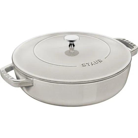 Staub Chistera sautpande stbejern 28 cm  White Truffle