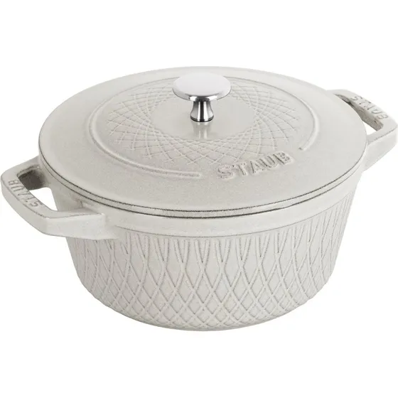 Staub Twister La Cocotte stbejernsgryde 4 L - White Truffle