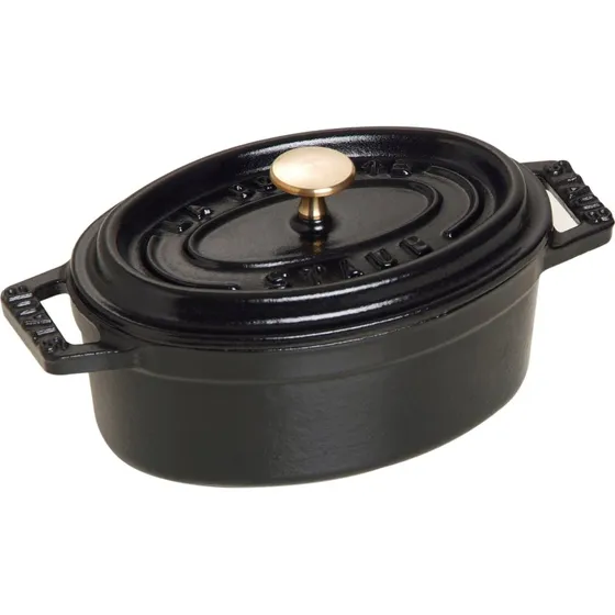 Staub La Cocotte oval minigryde 0,25 L – sort