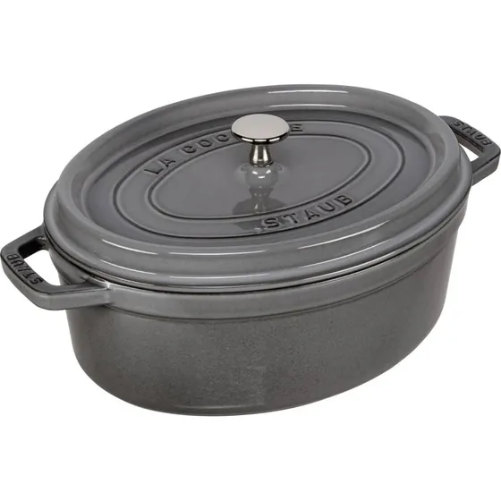 Staub Cocotte Oval Stbejernsgryde 4,2 L  Grafitgr