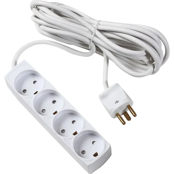 Thorkild Larsen 4-stikdåse med jord, 5 m, hvid