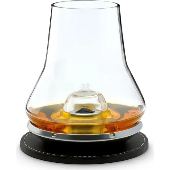 Peugeot Les Impitoyables whiskyst med glas, metalbund og bordskner