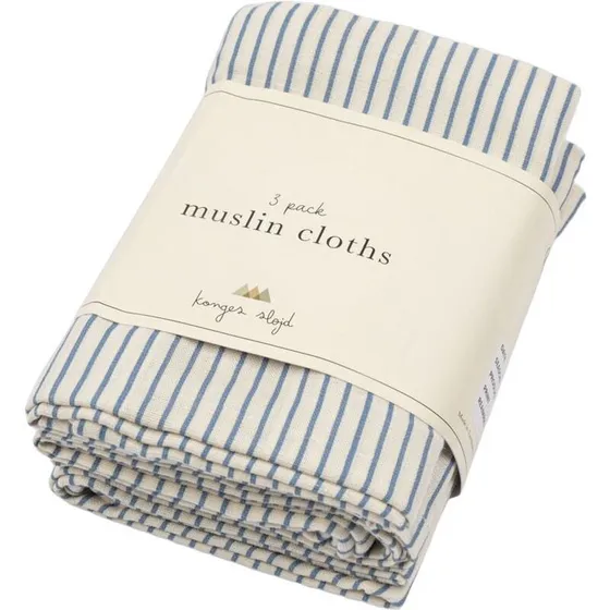 Konges Sløjd 3-pak Stofble Stripe Bluie (65x65 cm)