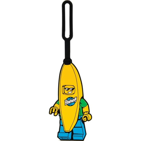 LEGO taskevedhæng - Bananfyr (silikone bagagemærke)