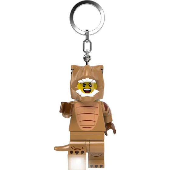 LEGO® Minifigur LED-nøglering T‑rex-kostume