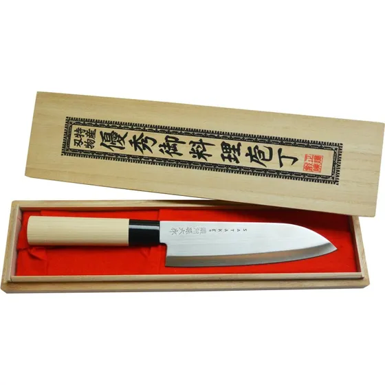 Satake Houcho Santokukniv 17 cm i balsaboks