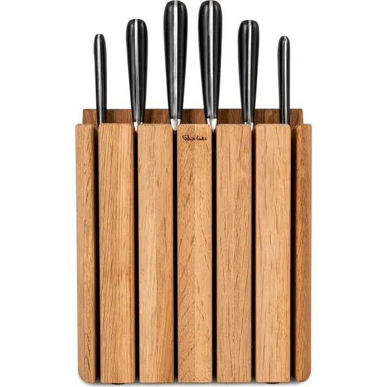 Robert Welch Signature Book Egetræ knivbloksæt, 7 dele