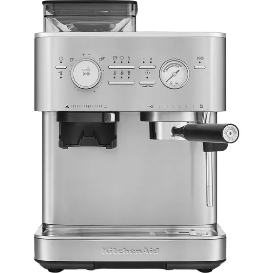 KitchenAid semiautomatisk espressomaskine med kværn, stål