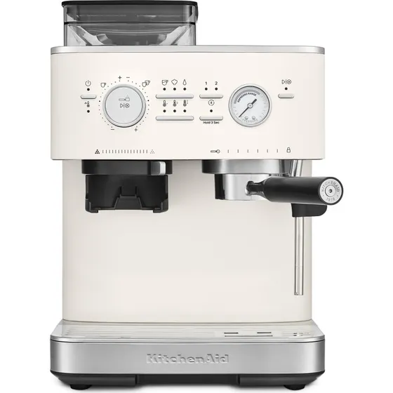 KitchenAid semiautomatisk espressomaskine med kværn, Porcelain White